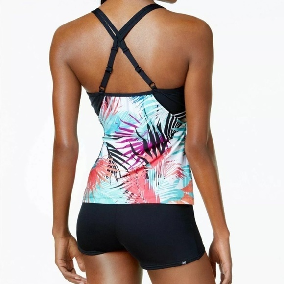 Jag Tropical Print Cross Back Tankini - Picture 3 of 4